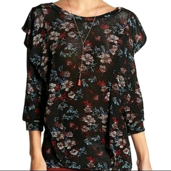 Free People Dock Street Top Shirt black size small - Picture 2 of 6